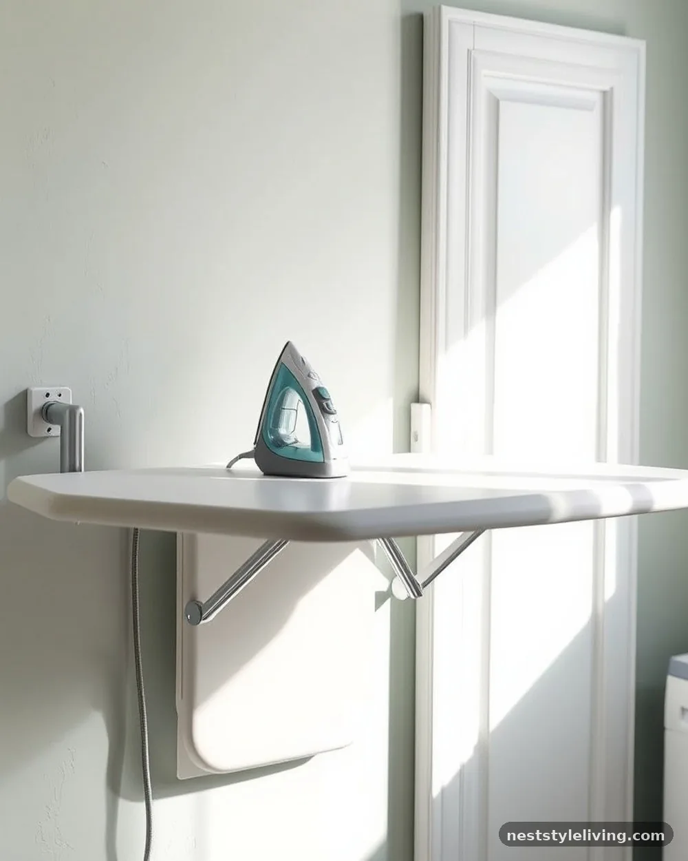 Wall-Mounted Ironing Board - 22 Small Laundry Room Ideas That Maximize Every Inch