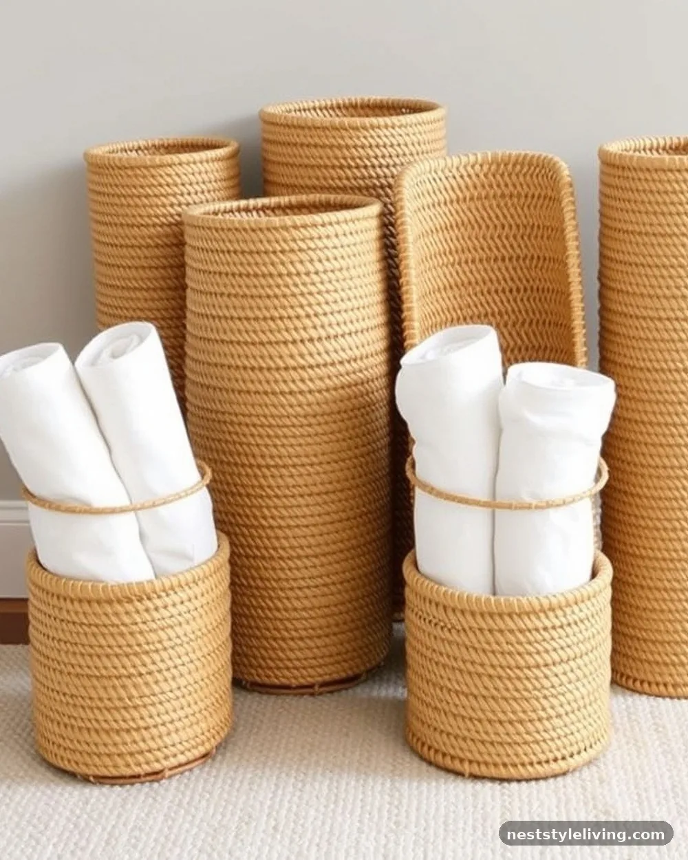 Woven Seagrass Baskets - 17 Summer Room Decor Ideas for a Fresh, Cozy Home