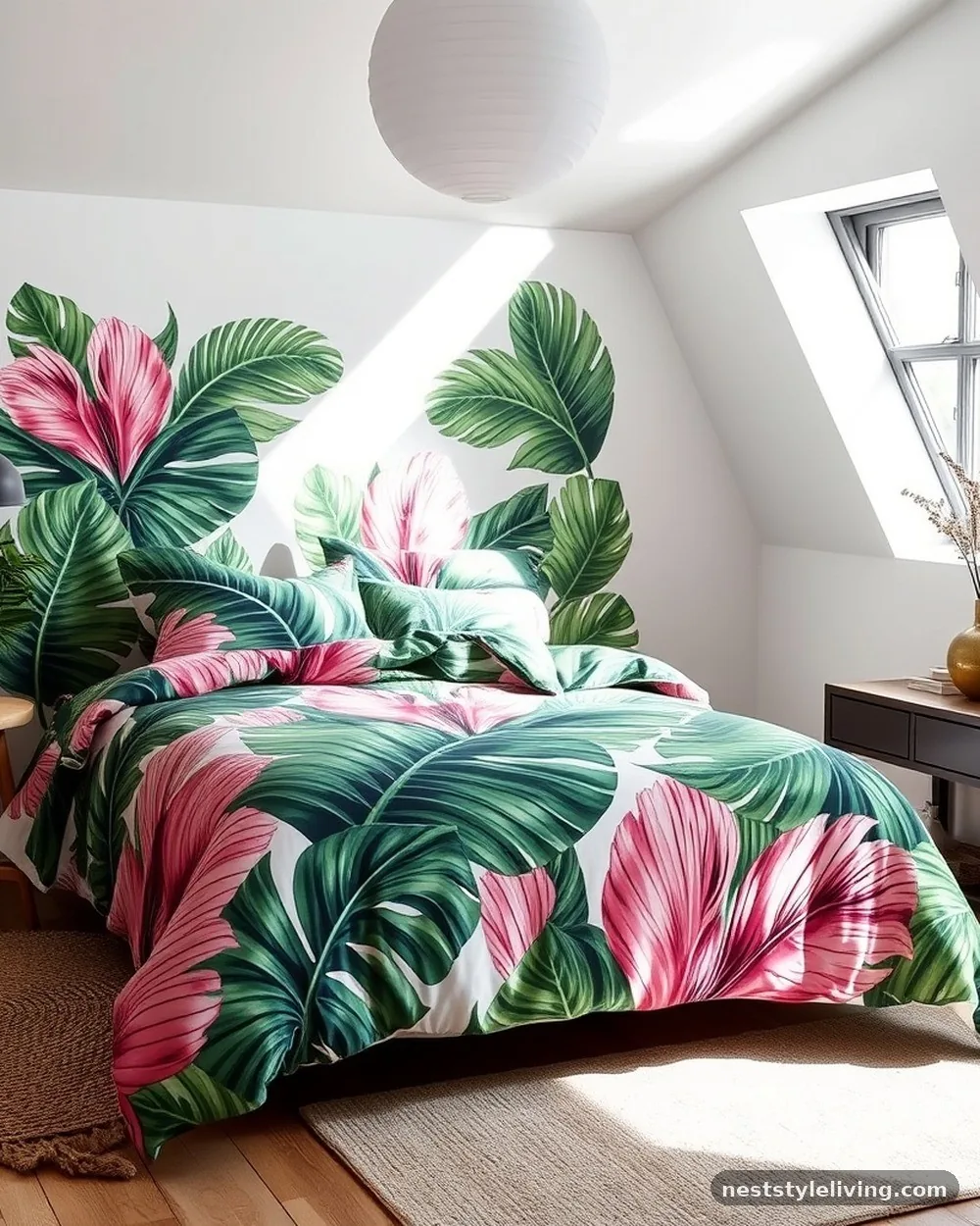 Bold Tropical Prints - 20 80s Bedroom Ideas for a Fun Retro Look