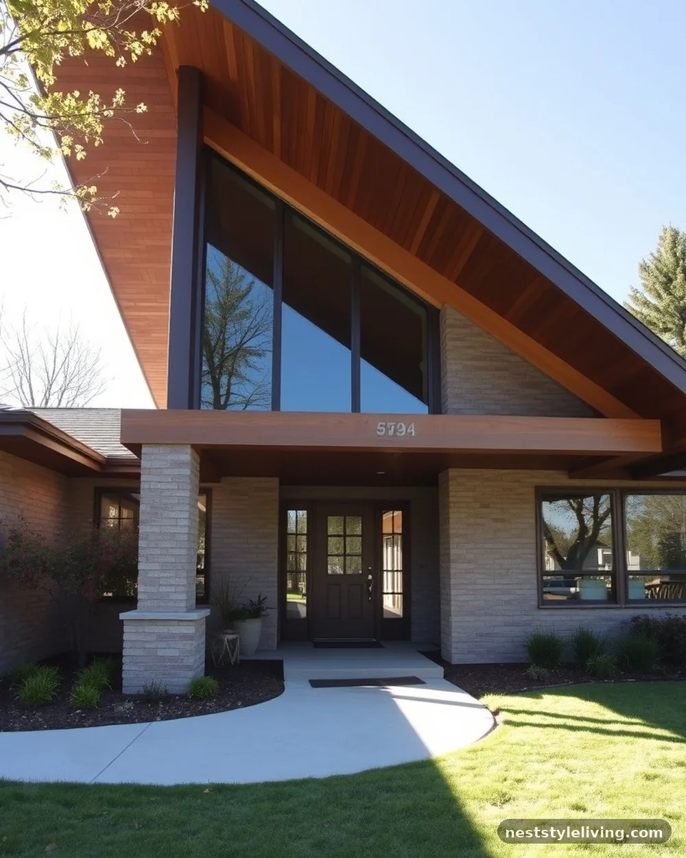 Cantilevered Porch Roofs - 16 Mid Century Modern House Exterior Ideas to Copy