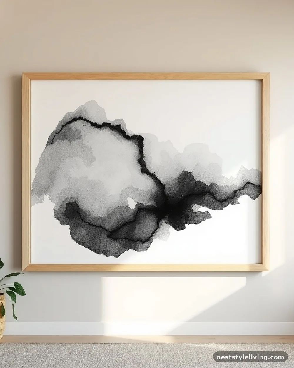 Earth-Toned Wall Art - 21 Japandi Bedroom Ideas for a Calm, Modern Retreat