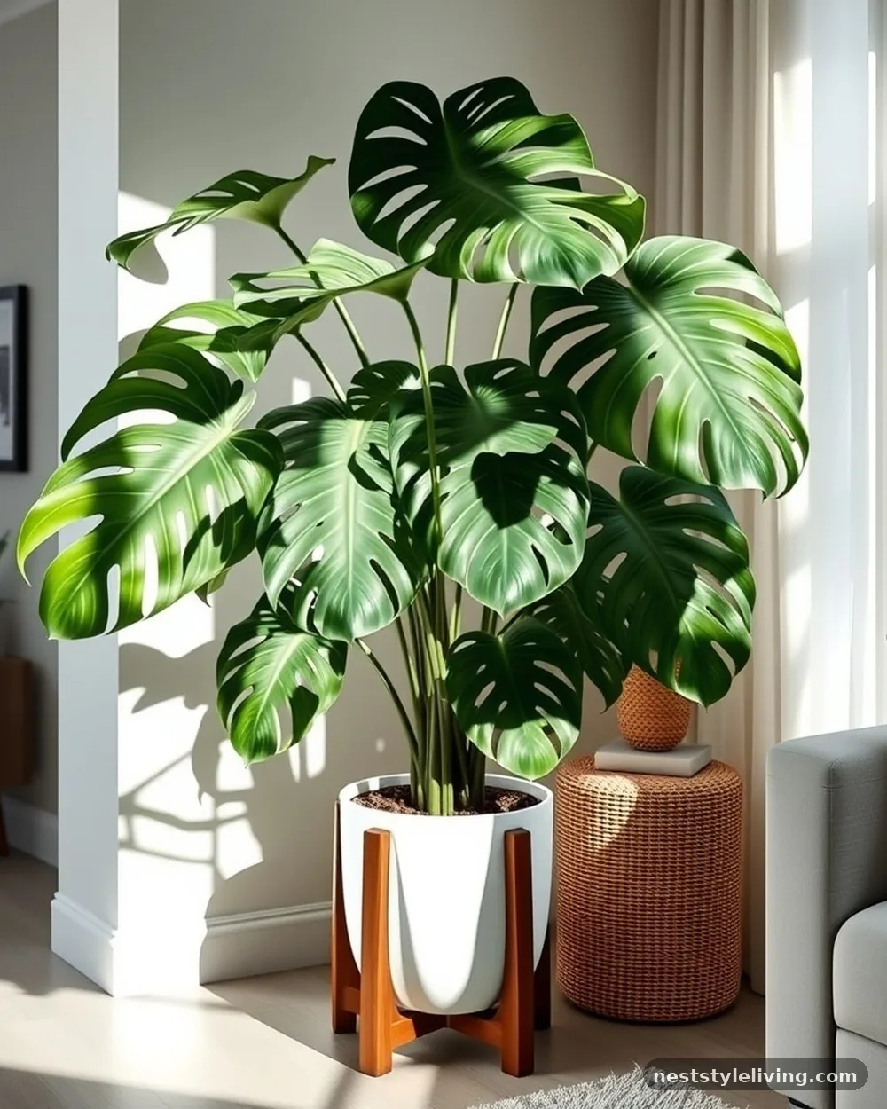 Large-Scale Indoor Plants - 18 Mid Century Modern Living Room Ideas to Love Today