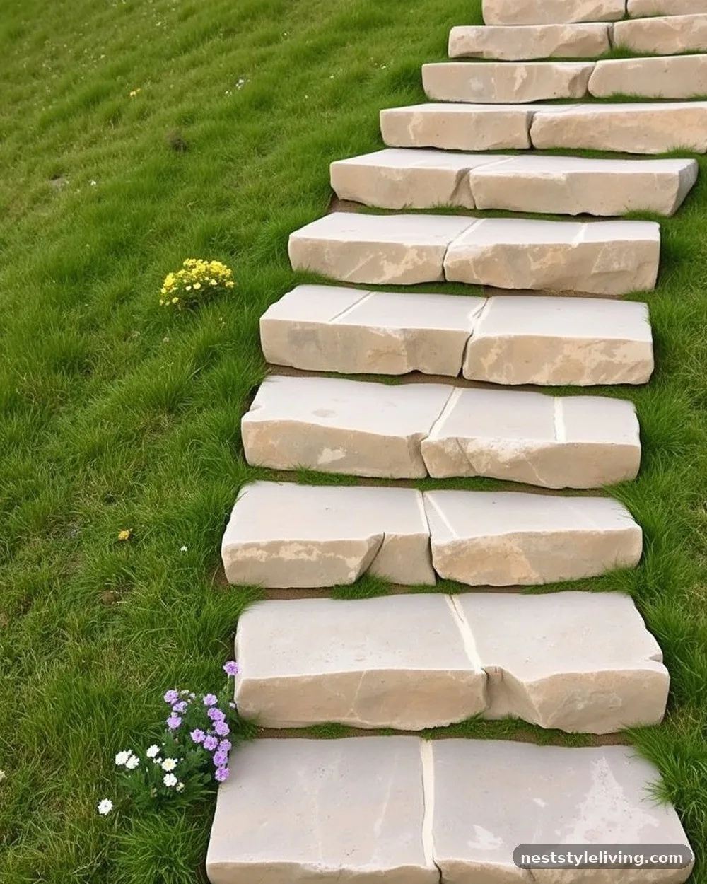 Natural Stone Staircase - 20 Rock Landscaping Ideas for a Bold Natural Backyard