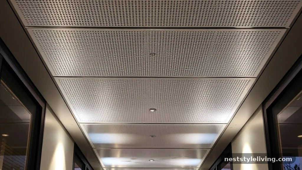 Perforated Metal Panels - 14 Modern Ceiling Designs That Transform Any Room