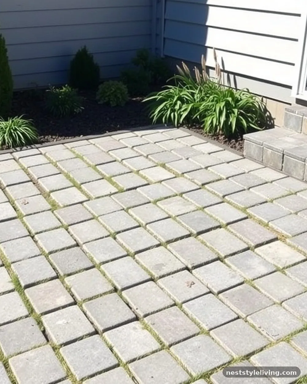 Stone Paver Landing - 22 Backyard Corner Ideas for a Cozy Outdoor Retreat