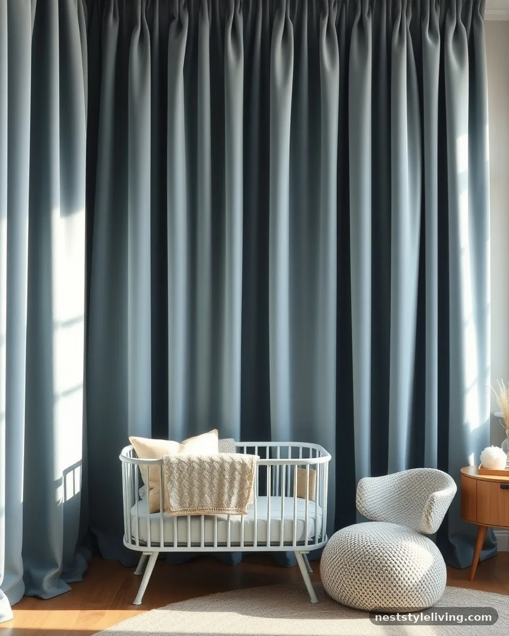 Velvet Window Treatments - 24 French Inspired Nursery Ideas With Timeless Charm