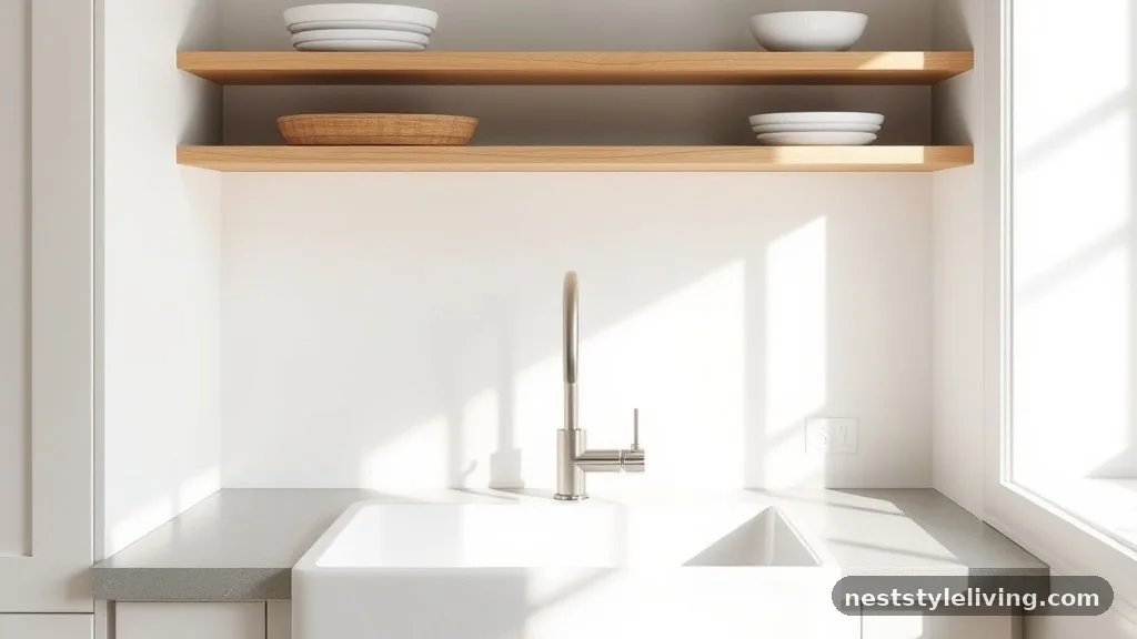 Apron-Front with Minimalist Shaker Style - 18 Farmhouse Sinks That Make Kitchens Feel Timeless