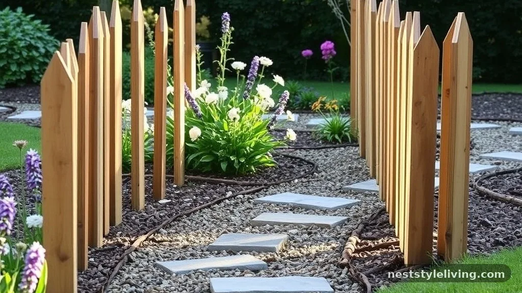 Decorative Garden Path Border - 17 Outdoor Pallet Projects for a More Stylish Backyard