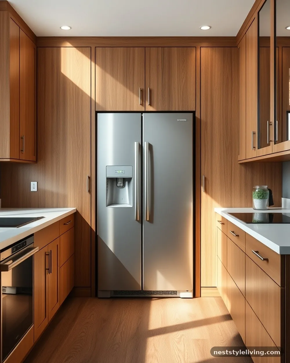 Hidden Integrated Refrigeration - 20 Japandi Kitchen Ideas for a Calm, Modern Kitchen