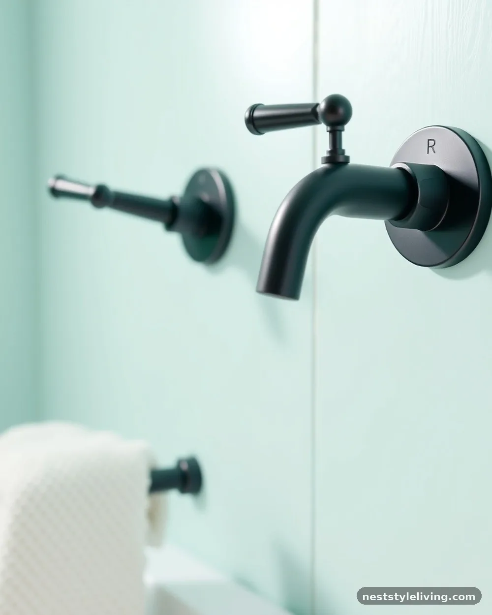 Matte Black Hardware - 14 Mid Century Modern Bathroom Ideas With Retro Charm