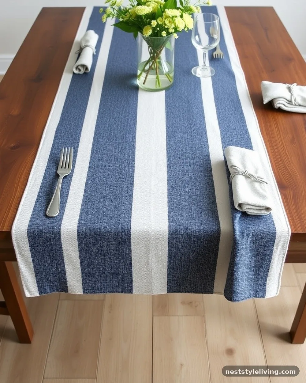 Striped Cotton Table Linens - 17 Summer Room Decor Ideas for a Fresh, Cozy Home