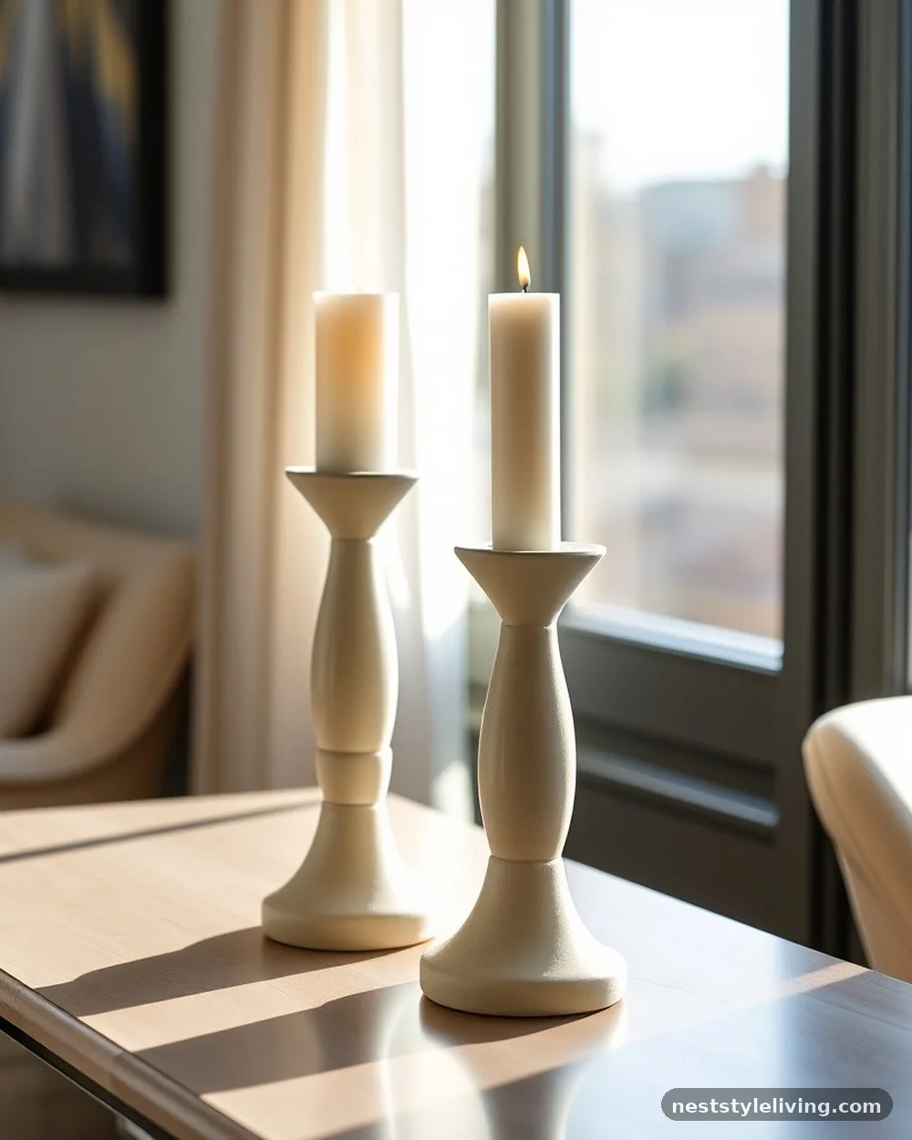 Tapered Candle Holders - 24 Japandi Entryway Ideas That Feel Calm and Stylish
