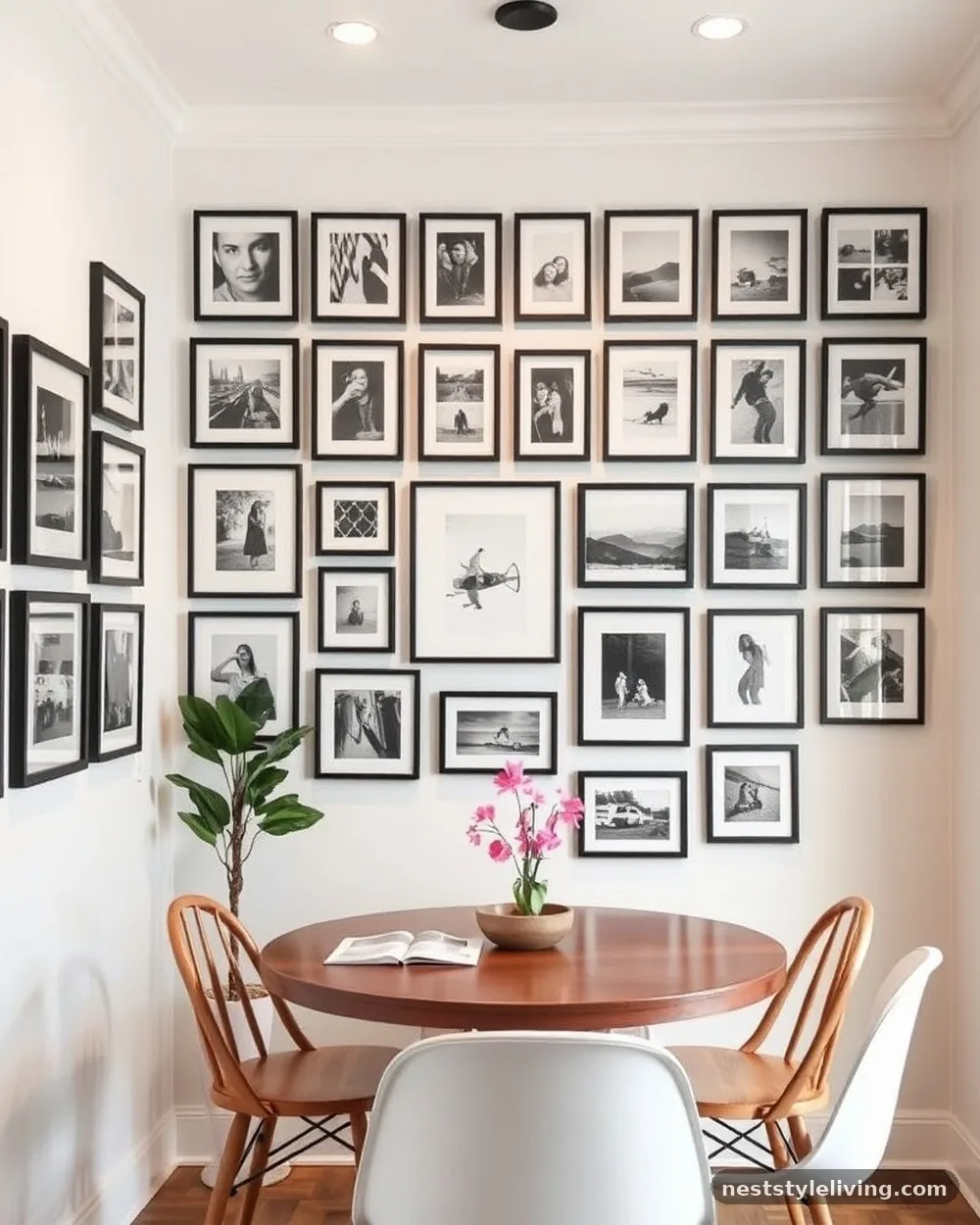 Vertical Art Galleries - 16 Small Dining Room Ideas That Feel Open and Stylish