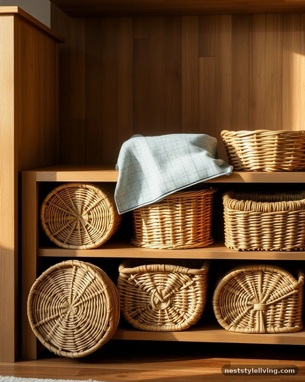 Wicker and Rattan Baskets - 24 Grandmacore Kitchen Ideas With Warm Vintage Charm