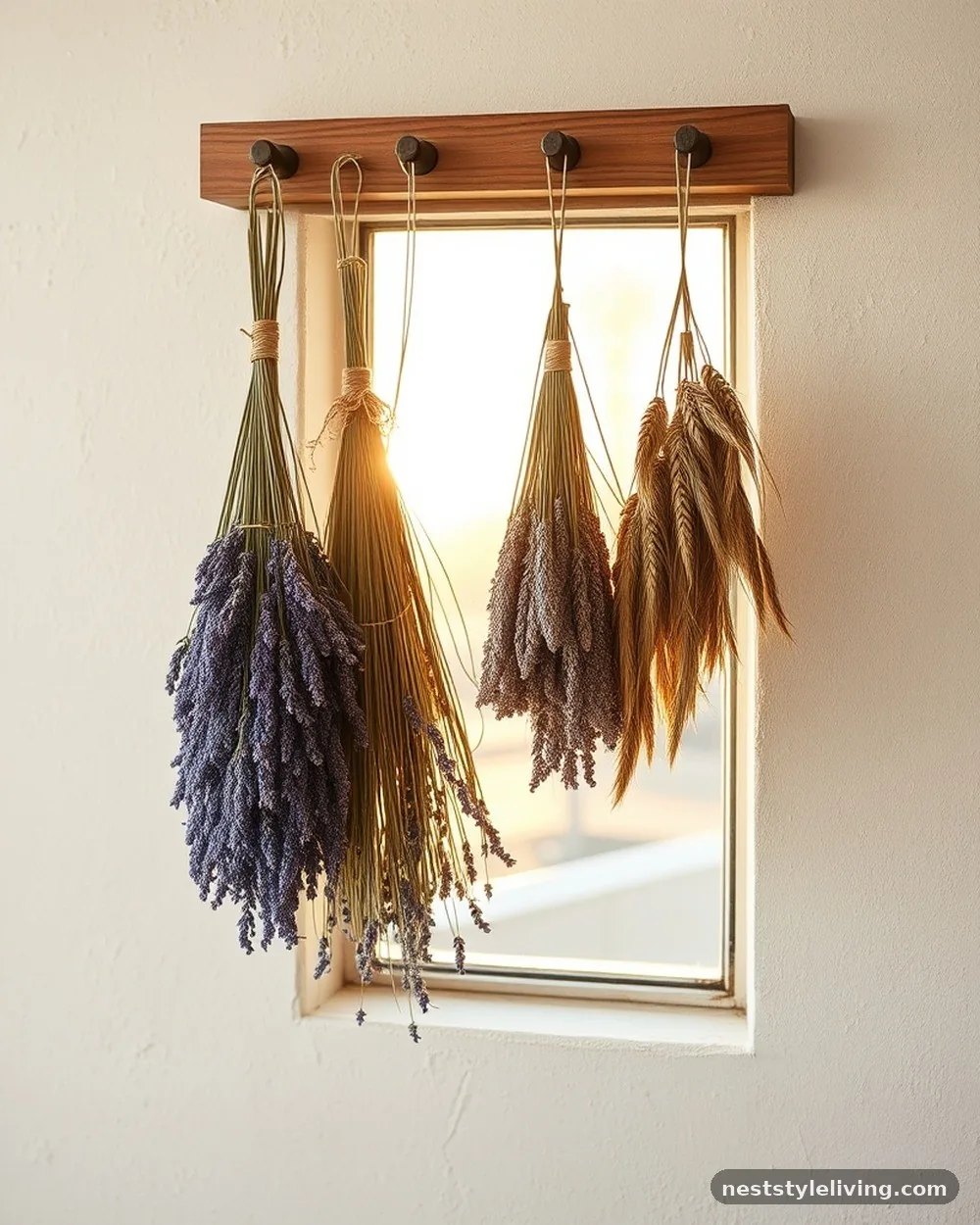 Dried Botanical Installations - 17 Primitive Living Room Ideas With Warm Rustic Charm