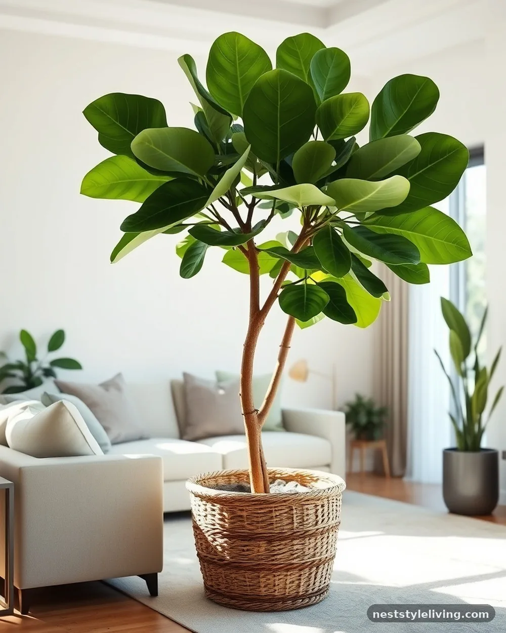 Indoor Trees and Large Greenery - 20 Luxury Living Room Ideas That Look Designer Approved