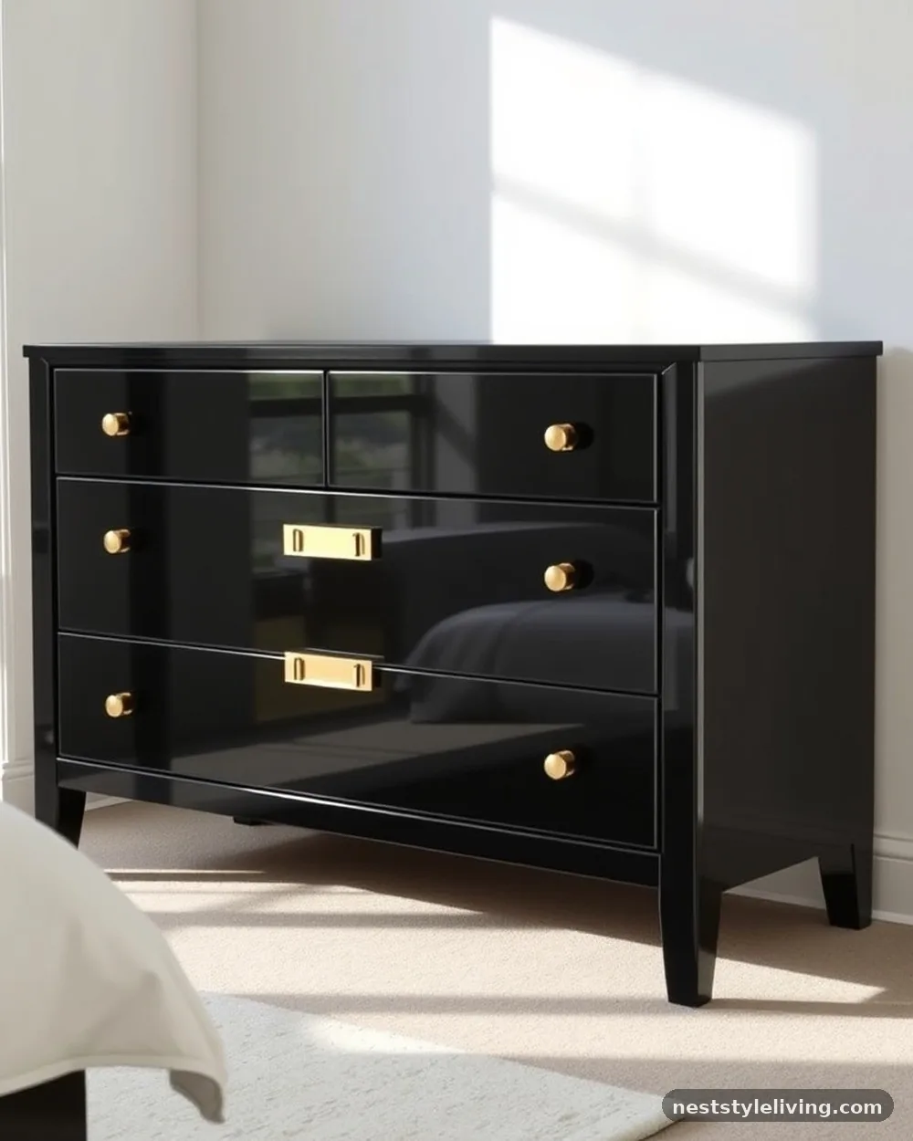 Lacquer-Finished Dressers - 20 80s Bedroom Ideas for a Fun Retro Look