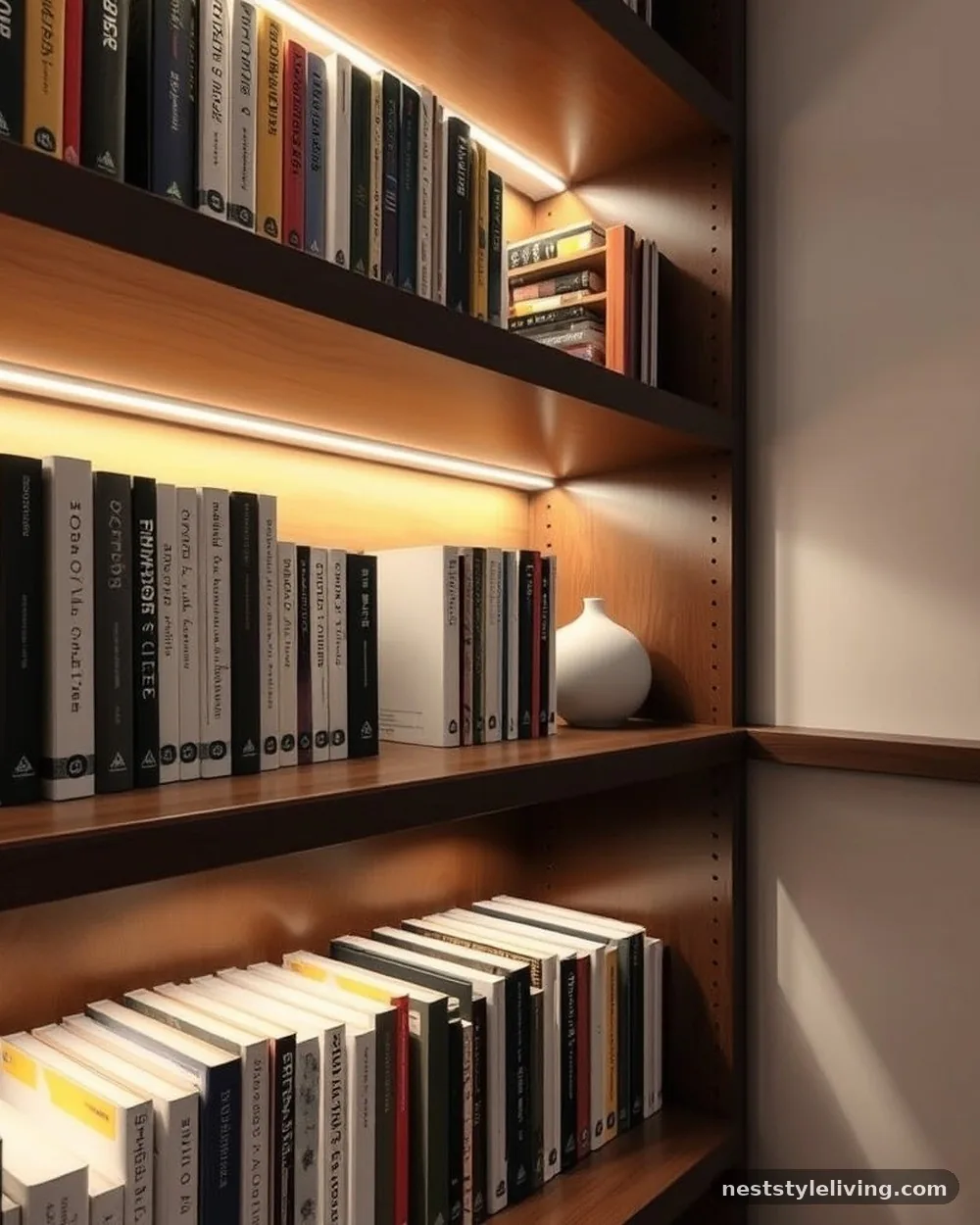 Lighting as an Asset - 22 Bookshelf Styling Ideas That Look Designer-Curated