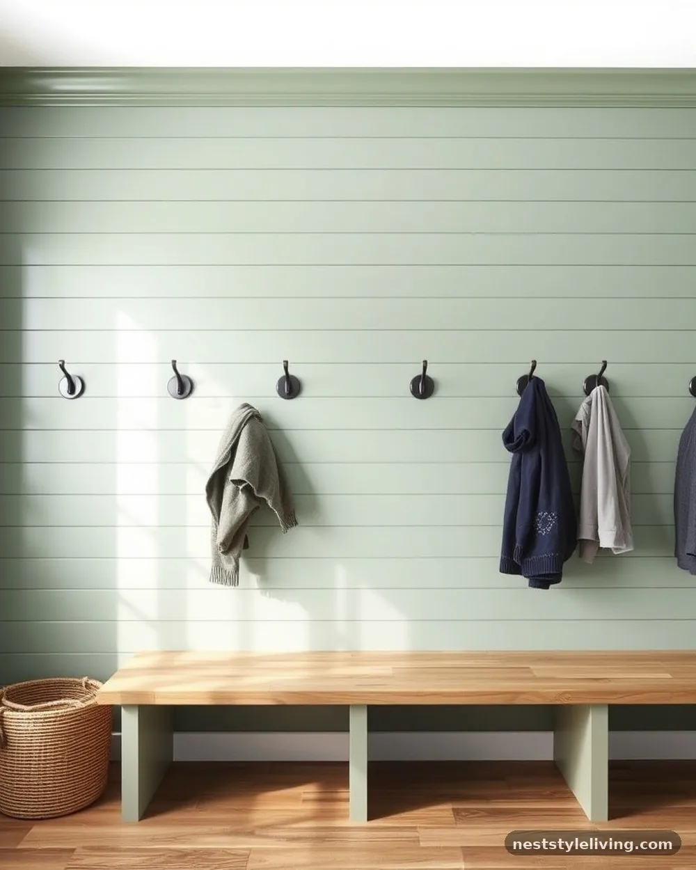Moisture-Resistant Shiplap Paneling - 18 Mudroom Laundry Room Ideas That Make Life Easier