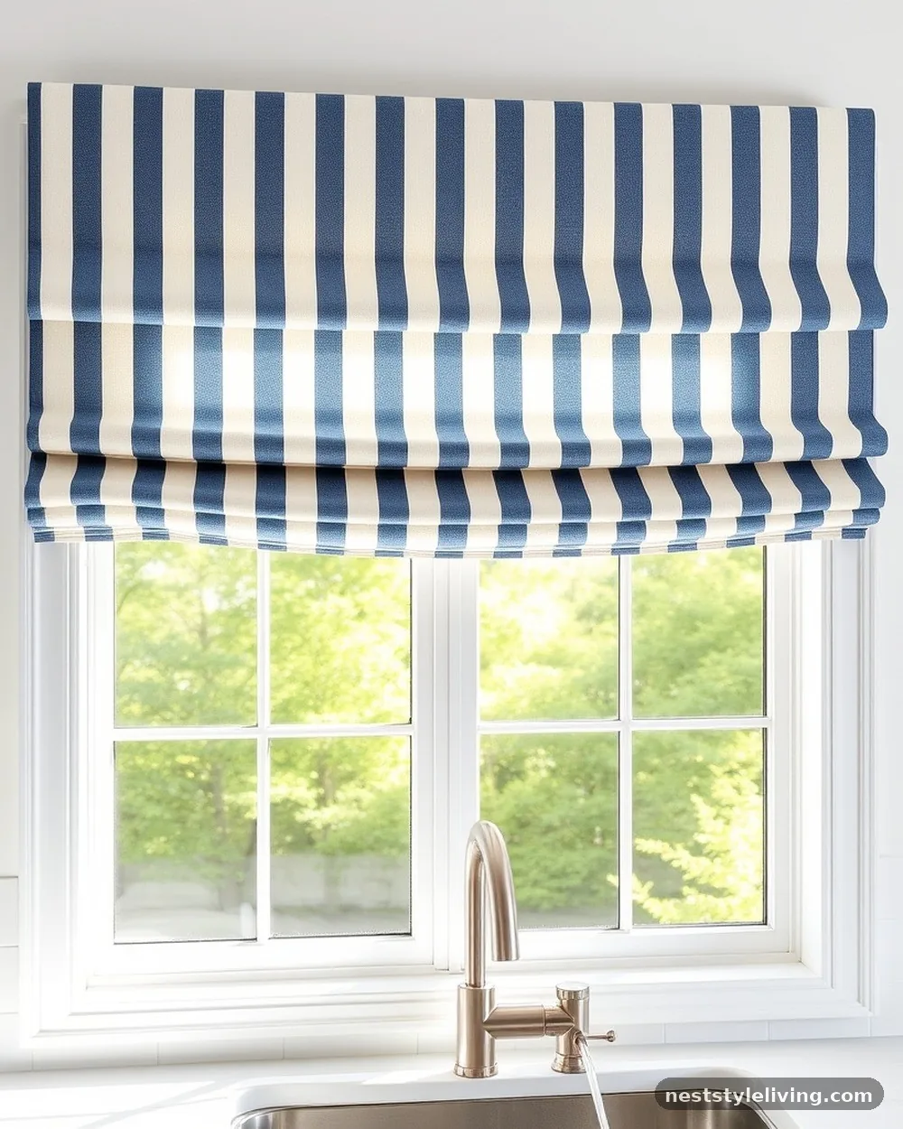 Ticking Stripe Textiles - 21 Rustic Farmhouse Kitchen Ideas Full of Cozy Charm