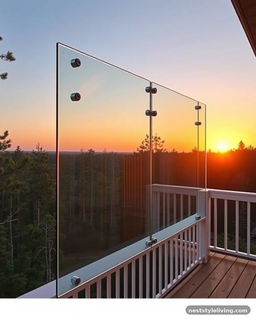 Fire-Rated Glass Windbreaks - 24 Deck Ideas to Create a Beautiful Intentional Space