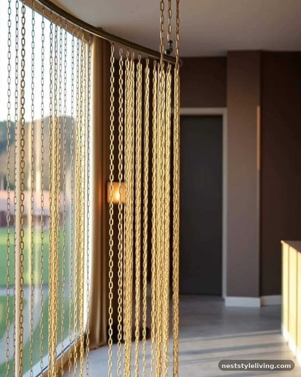 Hanging Metal Chain Curtain - 22 Entryway Divider Ideas for a Stylish Modern Home