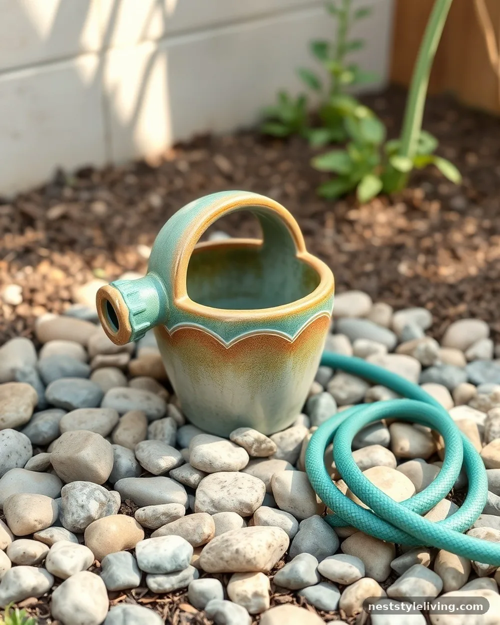Hidden Hose Hiding Spots - 16 River Rock Landscaping Ideas for a Polished Yard