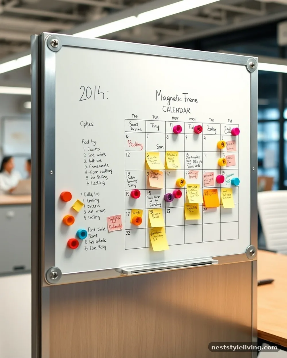 Magnetic Whiteboard Calendar - 20 Dorm Room Ideas to Make Your Space Feel Like Home