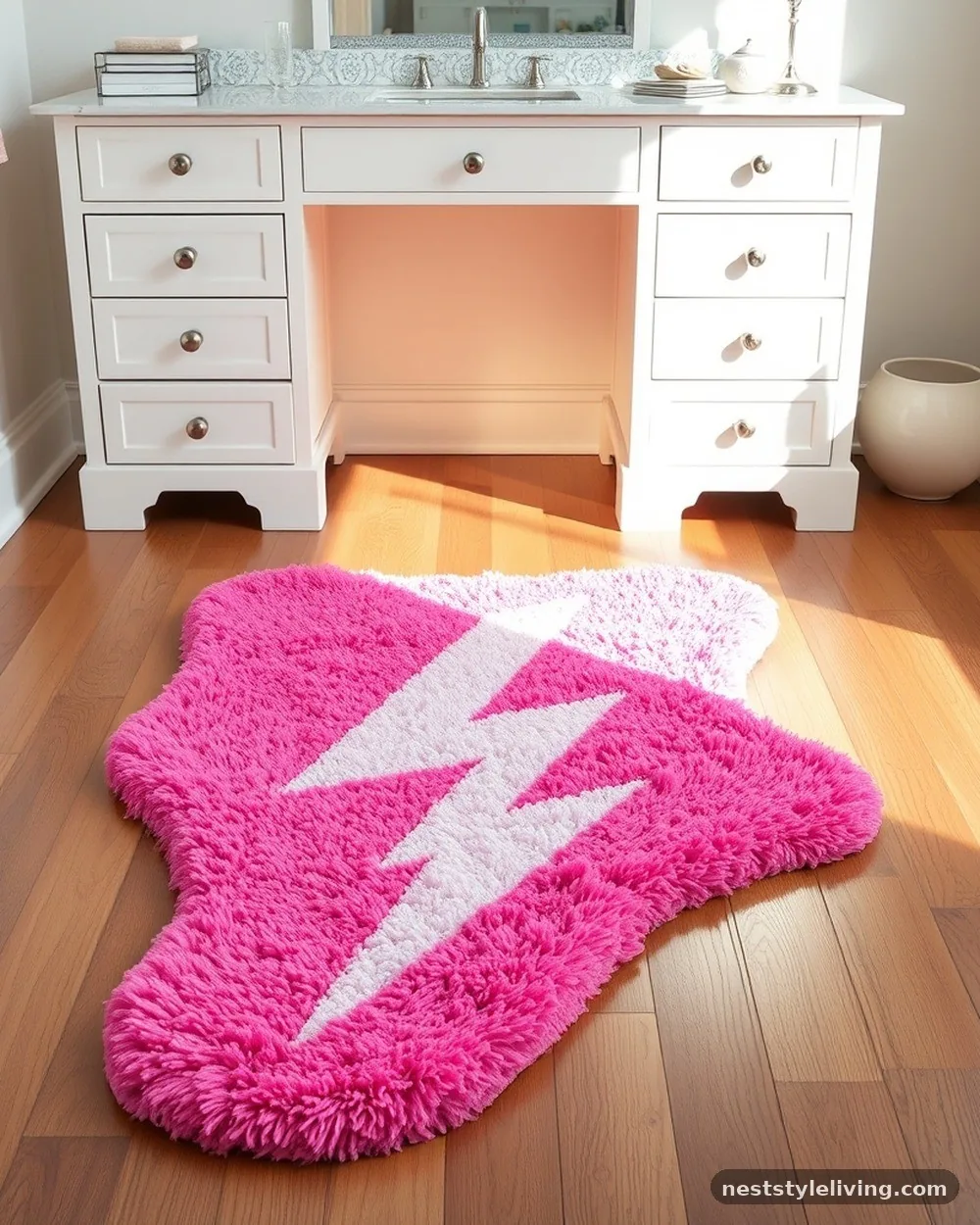Neon-Colored Accent Rugs - 20 80s Bedroom Ideas for a Fun Retro Look