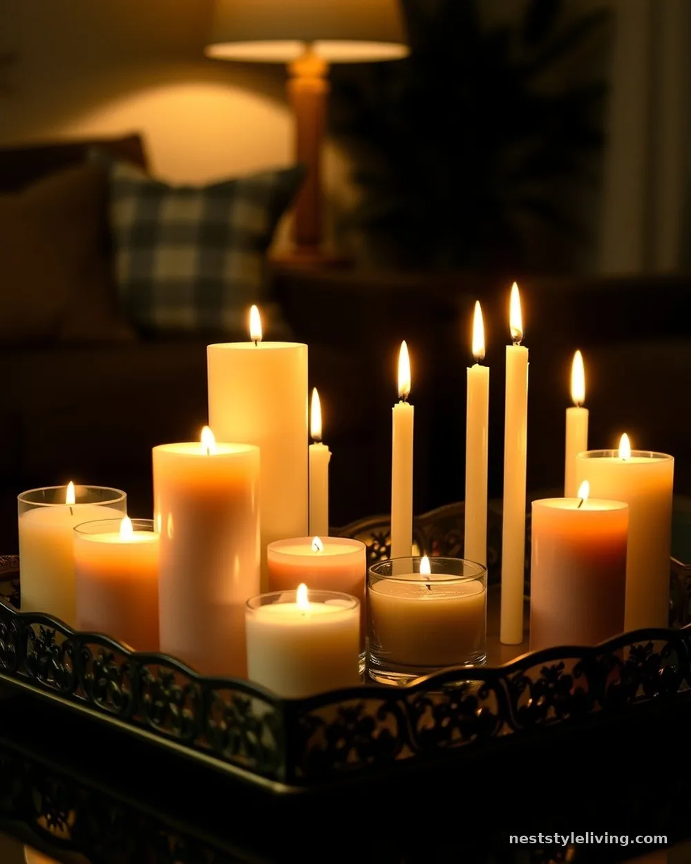 Scented Candles and Diffusers - 17 Moody Living Room Ideas for a Warm Cozy Space