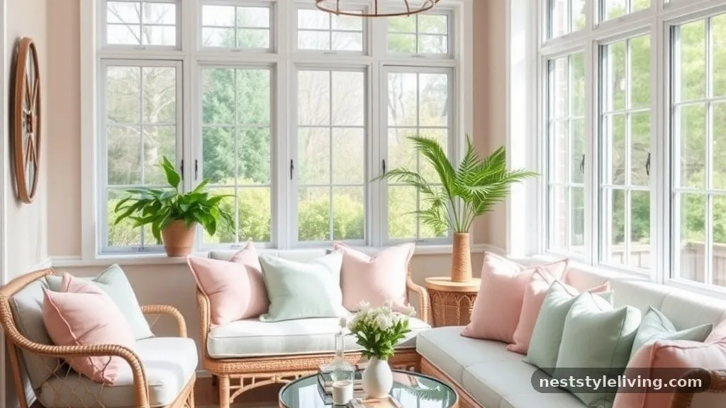 Soft Pastel Colour Palette - 18 Sunroom Designs That Make Your Home Feel More Inviting
