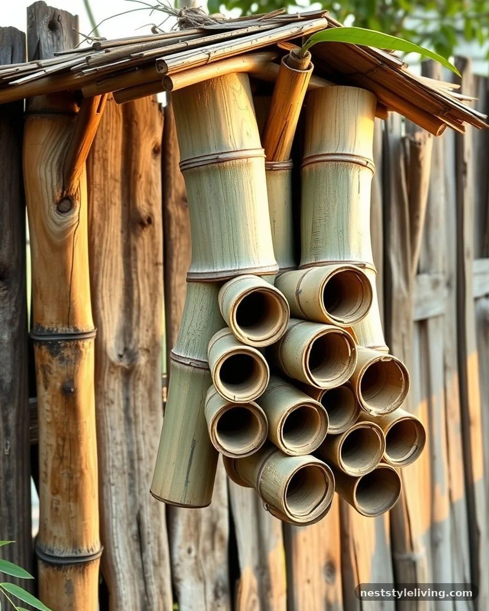 Bamboo Tube Apartment Blocks - 20 Birdhouse Ideas That Make Your Backyard Feel Special