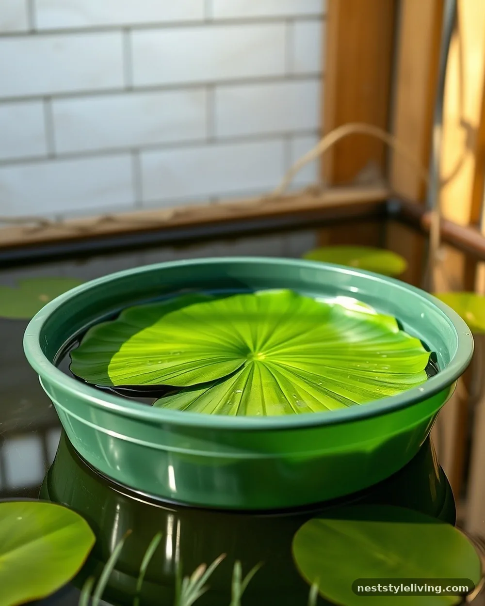 Floating Lily Pad Basin - 23 Bird Bath Garden Ideas for a Beautiful Backyard