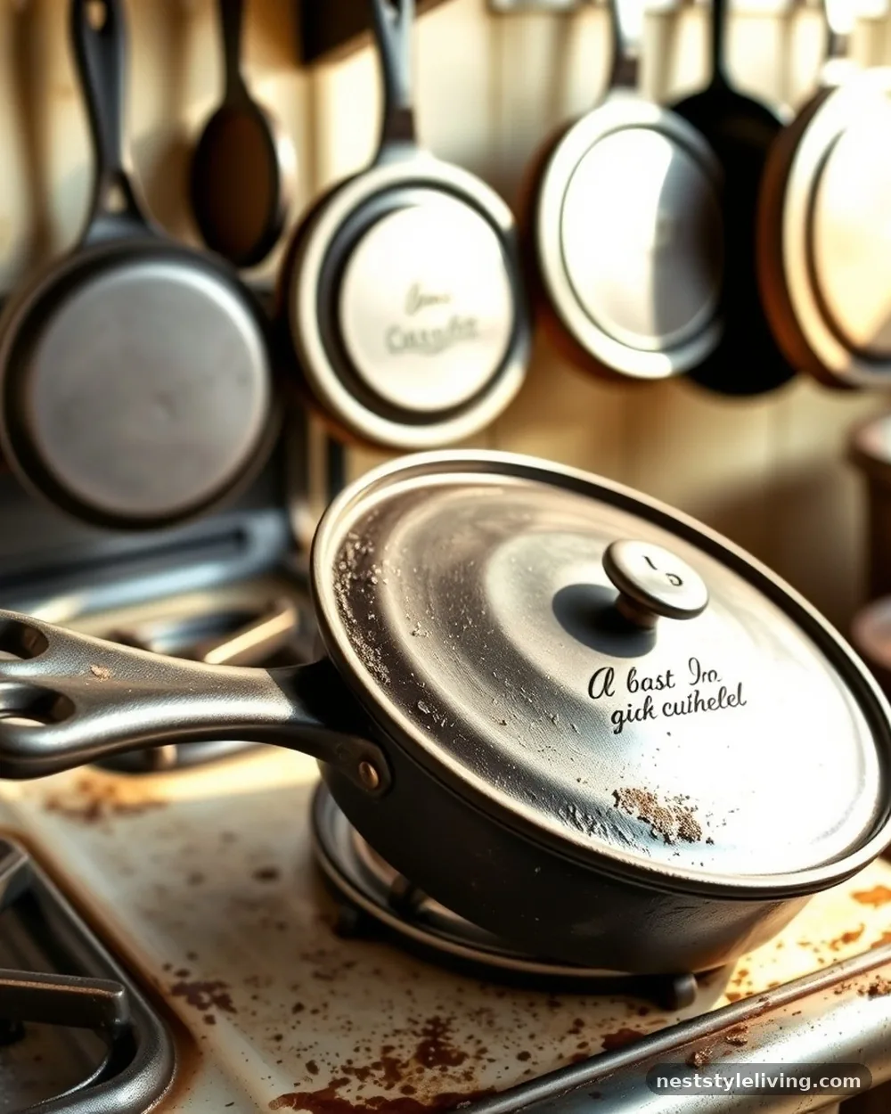 Cast-Iron Skillets on Display - 24 Grandmacore Kitchen Ideas With Warm Vintage Charm