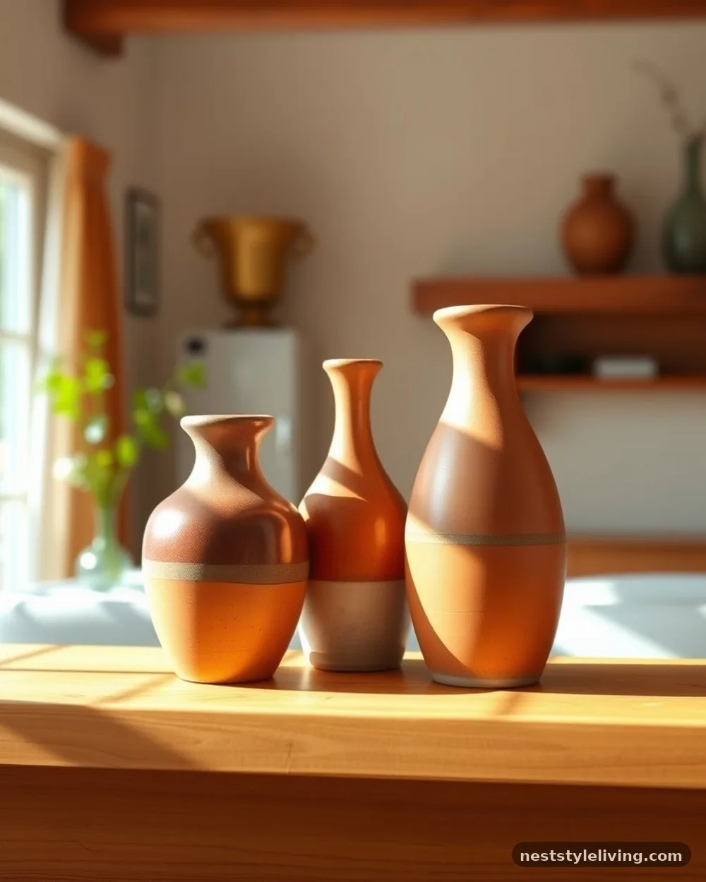Ceramic and Terracotta Decor - 17 Modern Farmhouse Living Room Ideas to Copy Now
