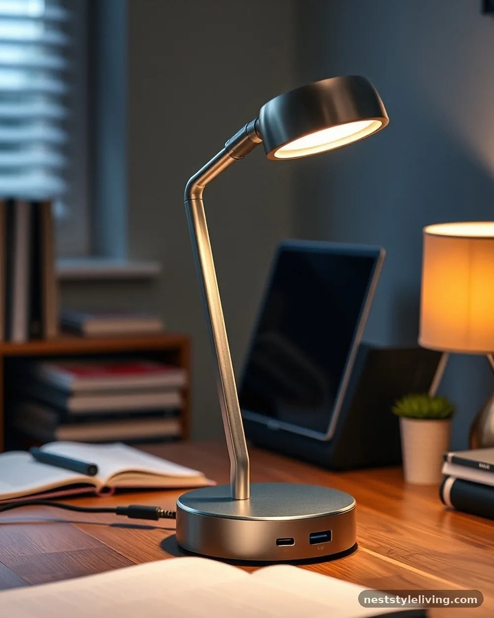 Desk Lamp with USB Ports - 20 Dorm Room Ideas to Make Your Space Feel Like Home