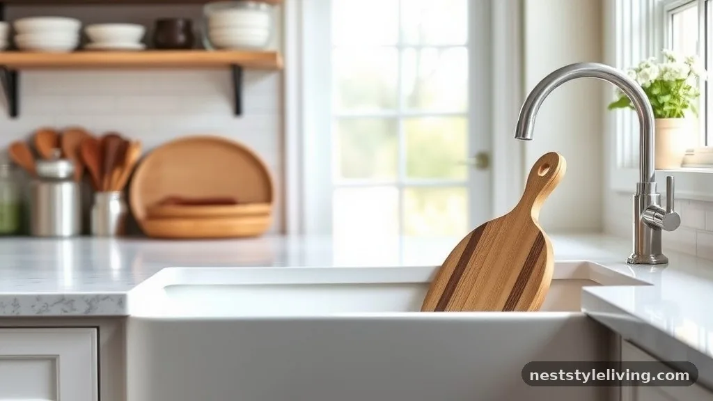 Fireclay Sink with Integrated Ledge - 18 Farmhouse Sinks That Make Kitchens Feel Timeless