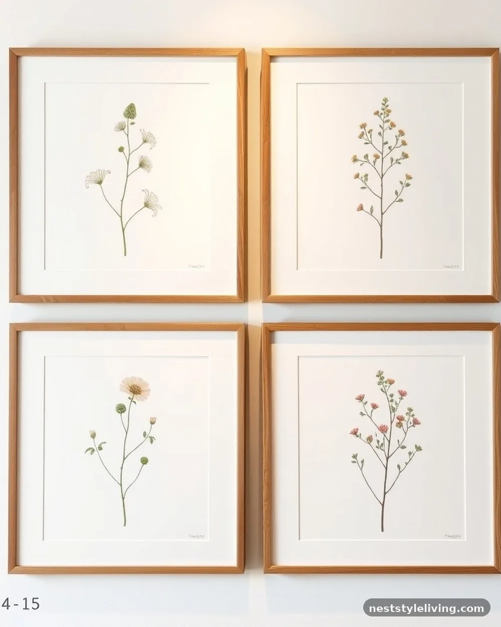 Framed Botanical Prints - 18 Mid Century Modern Living Room Ideas to Love Today