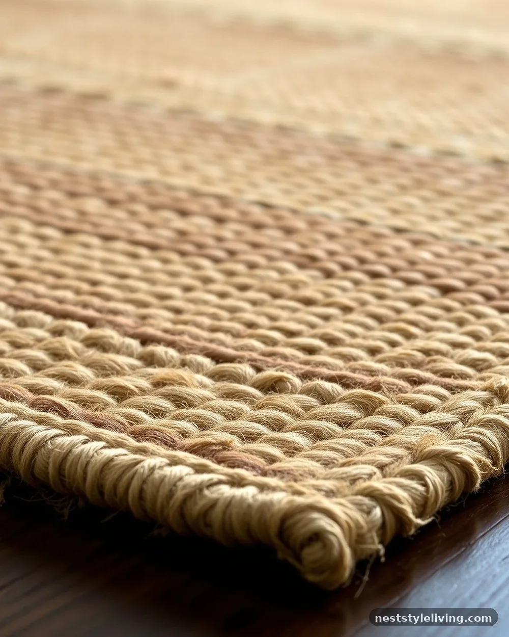 Hand-Knotted Jute Area Rugs - 17 Primitive Living Room Ideas With Warm Rustic Charm