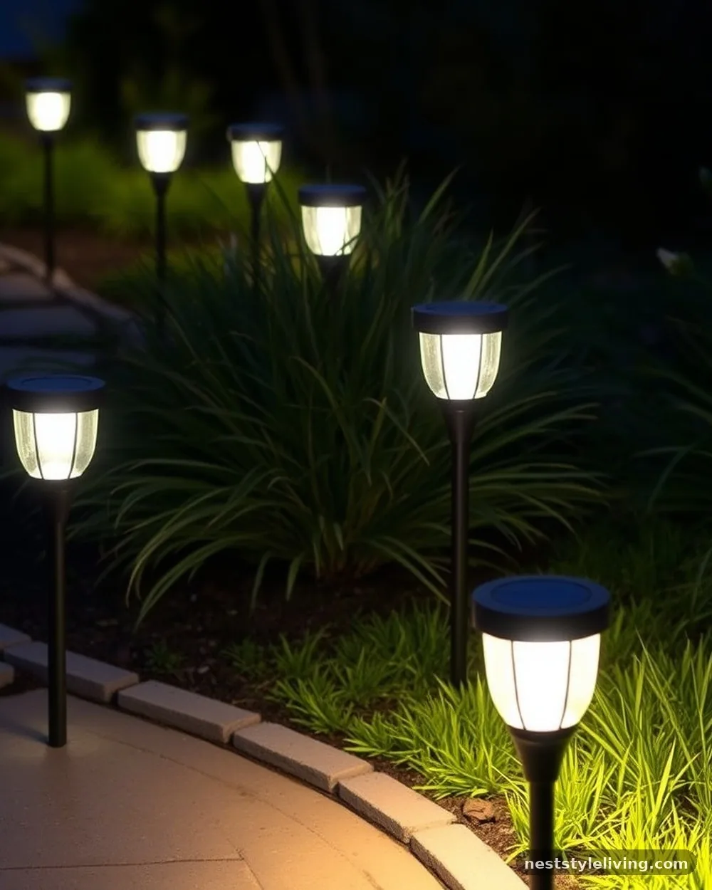 Solar-Powered Path Lighting - 22 Backyard Corner Ideas for a Cozy Outdoor Retreat