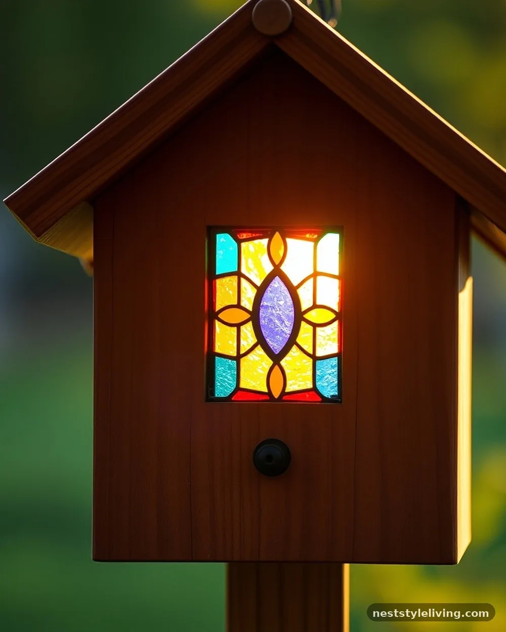 Stained Glass Accent Houses - 20 Birdhouse Ideas That Make Your Backyard Feel Special