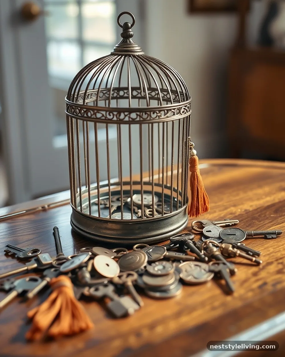 Vintage Key Trinket Box - 17 Birdcage Decor Ideas for Charming Vintage Style