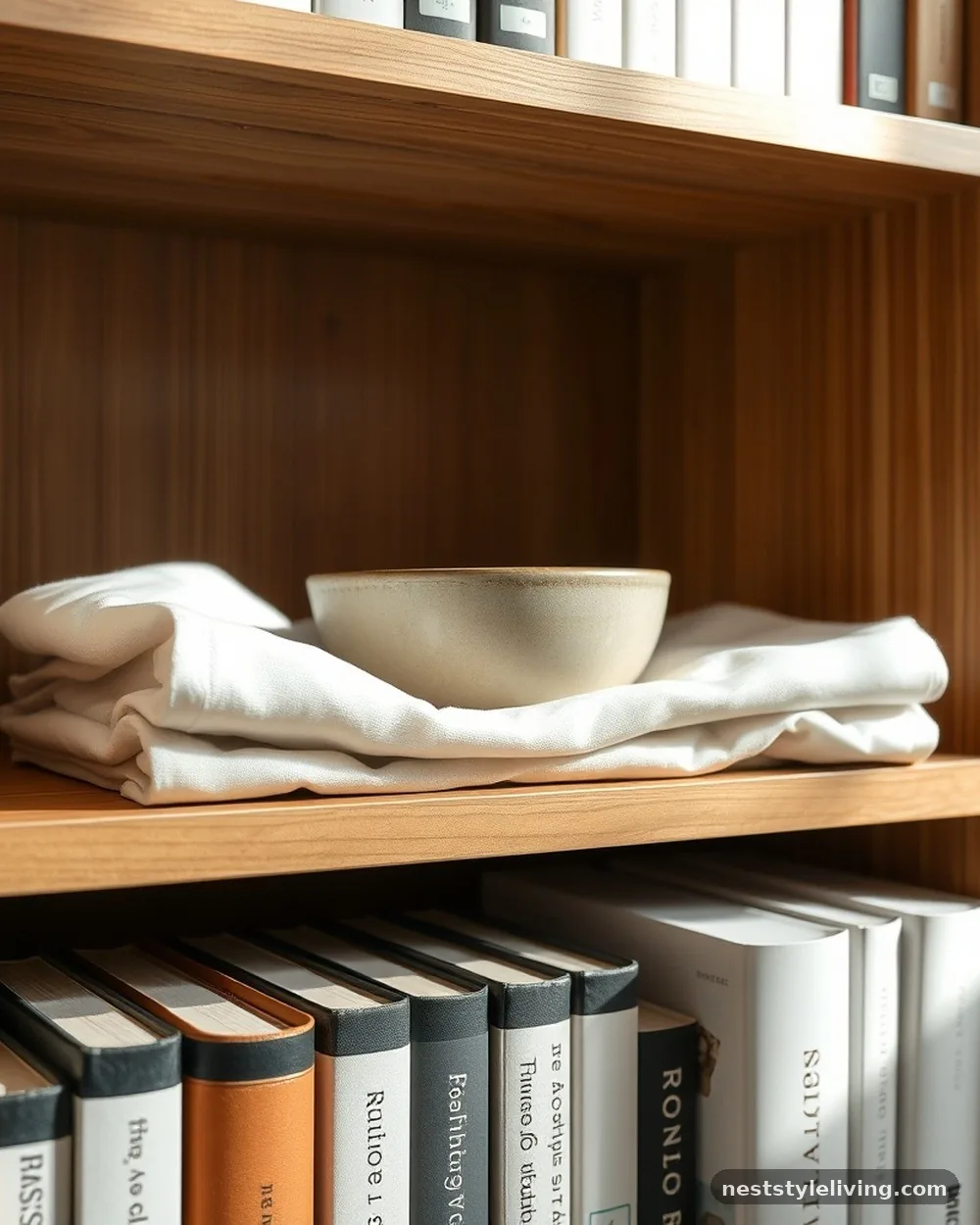 Incorporating Textiles - 22 Bookshelf Styling Ideas That Look Designer-Curated