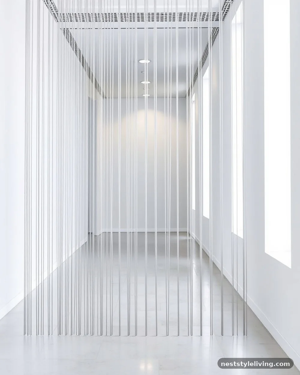 Vertical Tension Cable System - 22 Entryway Divider Ideas for a Stylish Modern Home