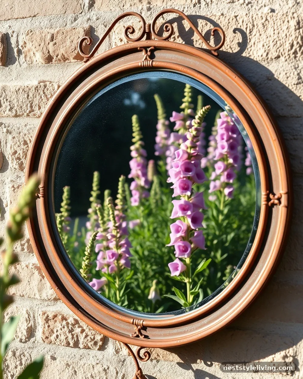 Vintage Garden Mirrors - 21 Vintage Garden Decor Ideas With Storybook Charm
