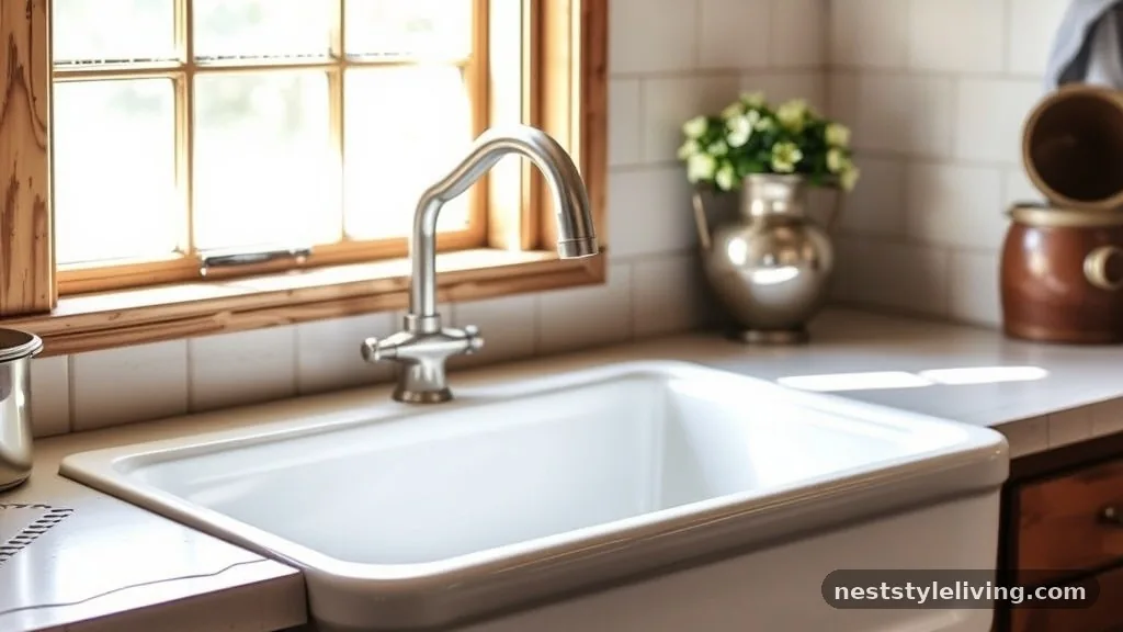 Vintage-Inspired Porcelain Apron-Front - 18 Farmhouse Sinks That Make Kitchens Feel Timeless