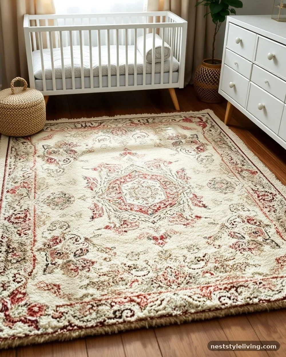 Wool Area Rug - 24 French Inspired Nursery Ideas With Timeless Charm