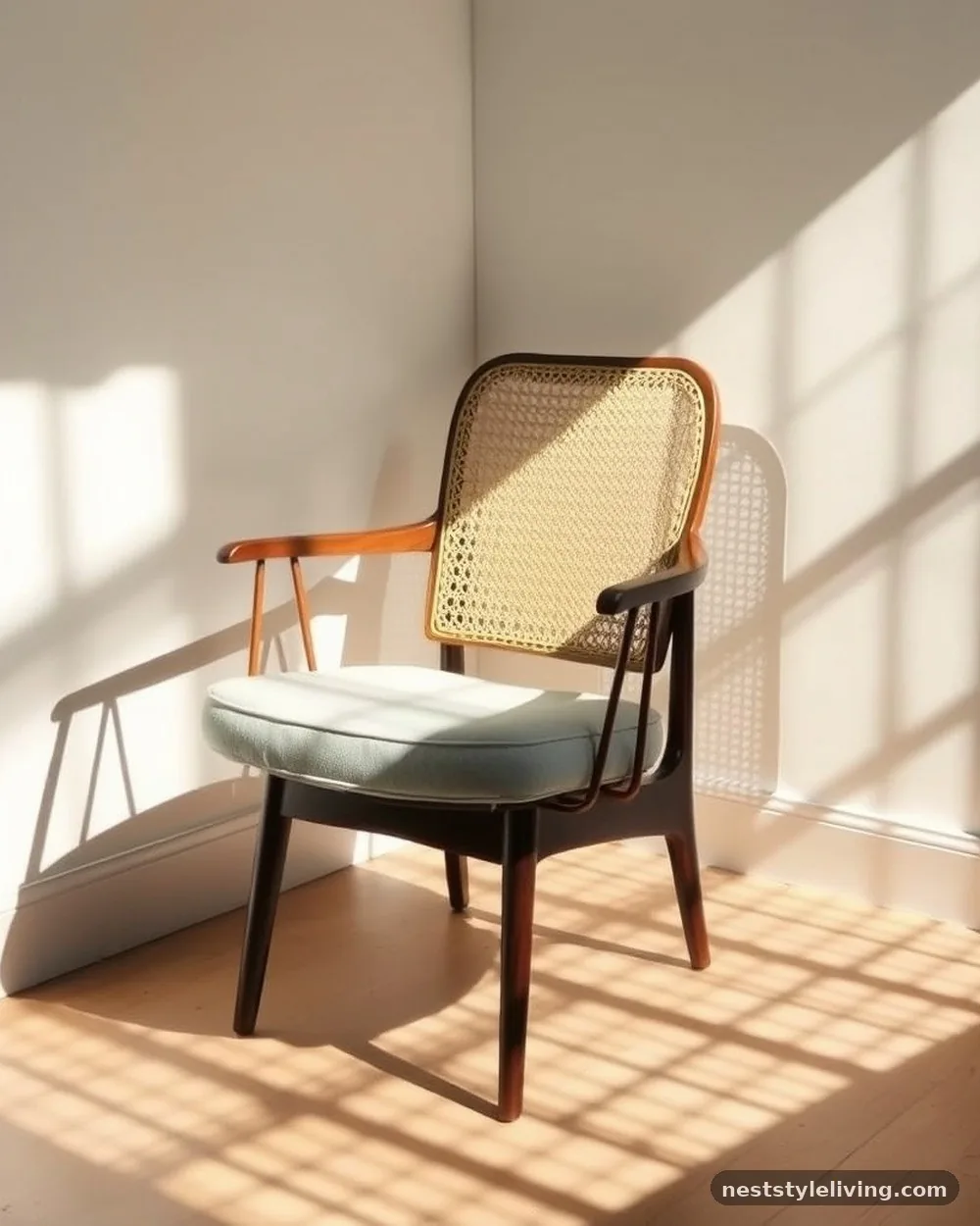 Woven Rattan or Cane Accents - 18 Mid Century Modern Living Room Ideas to Love Today