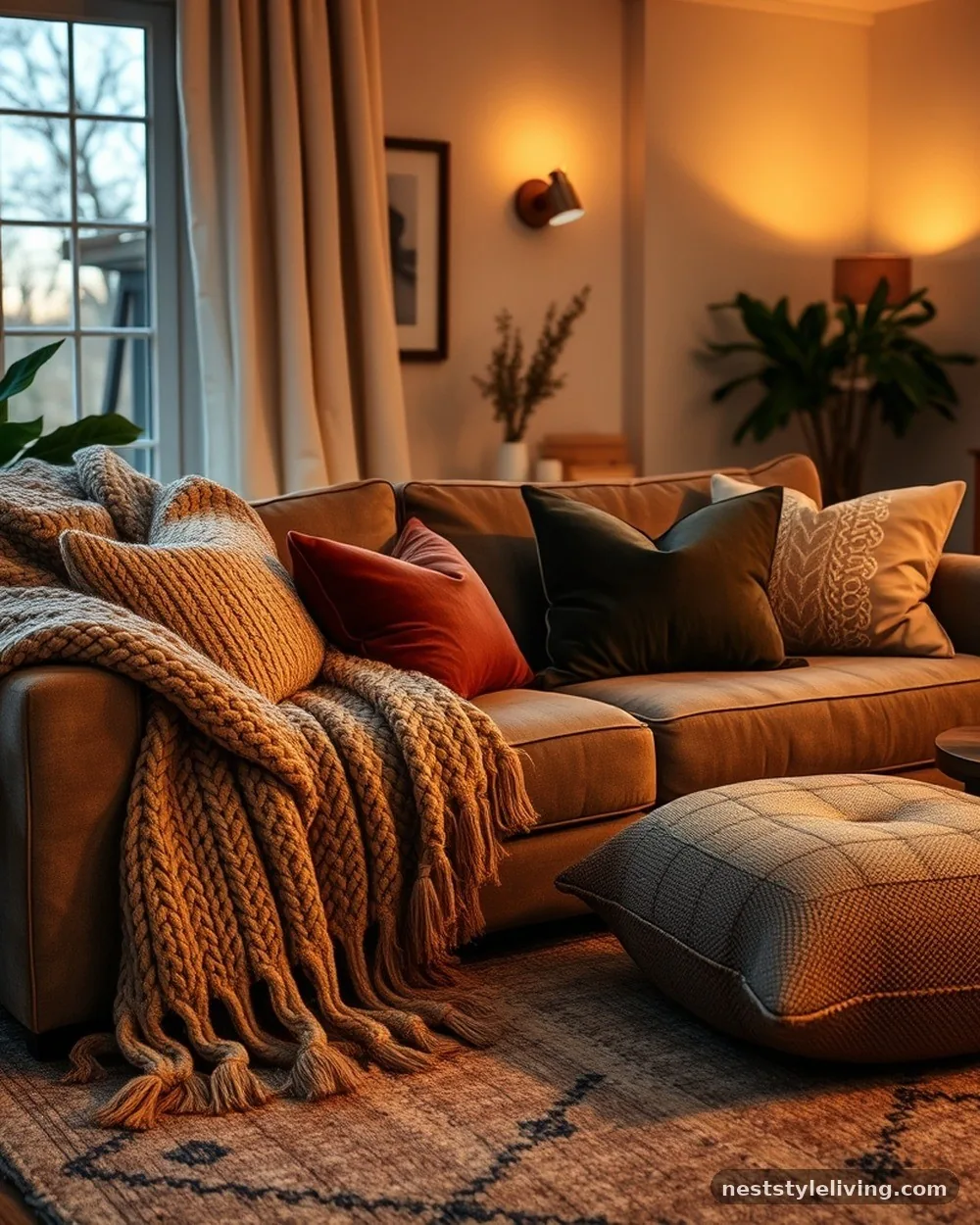 Soft Textiles and Layering - 23 Single Wide Trailer Living Room Ideas That Feel Cozy