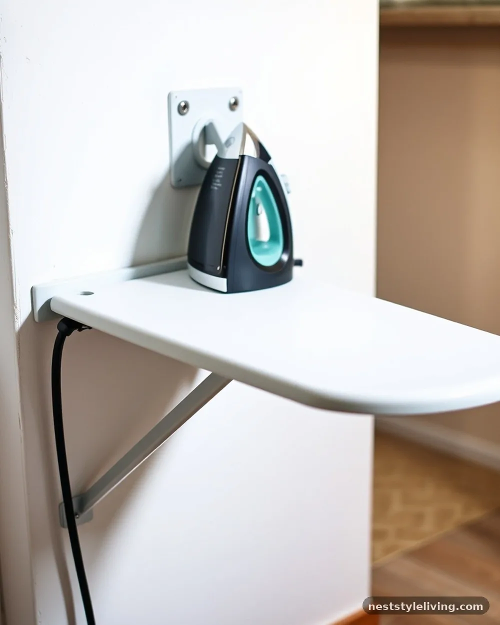 Wall-Mounted Ironing Board - 20 Basement Laundry Room Ideas for a Better Setup